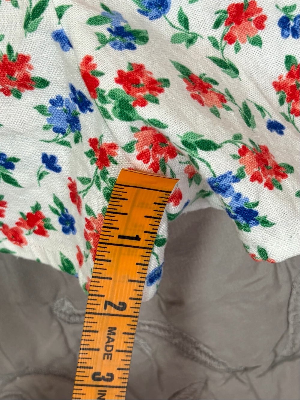 Red White and Blue Old Navy Women's Romper Size Small Floral Linen Blend NWT - Picture 8 of 9